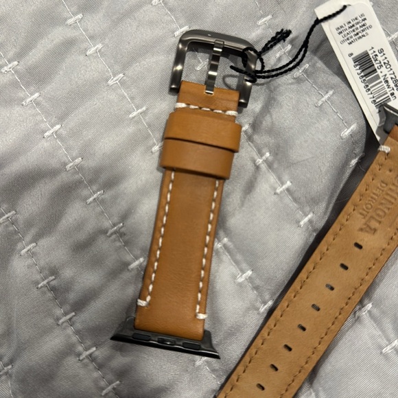 Shinola Leather Tan Apple Watch Strap 38/40mm - Picture 3 of 5